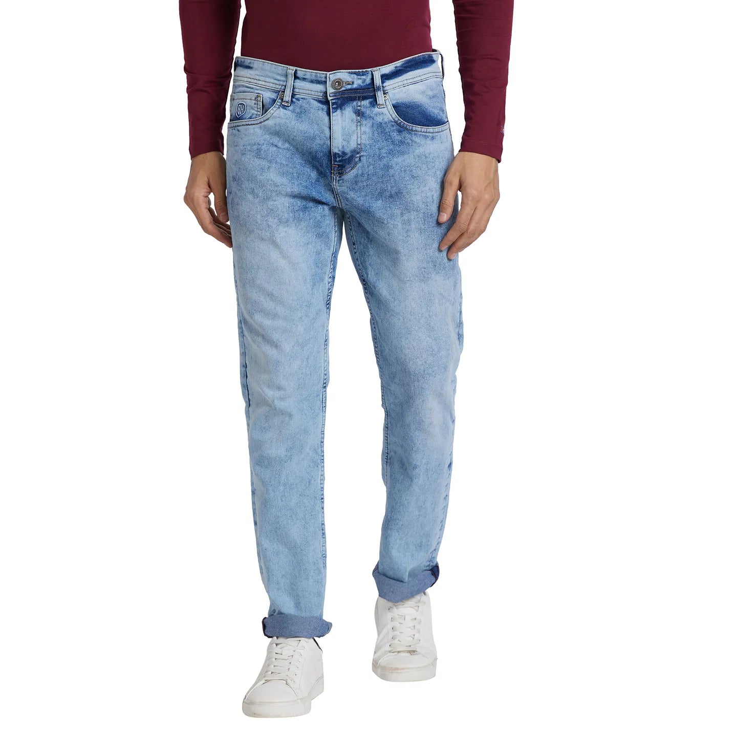 Blue Slim Straight Fit Men's Denims by Being Human Clothing