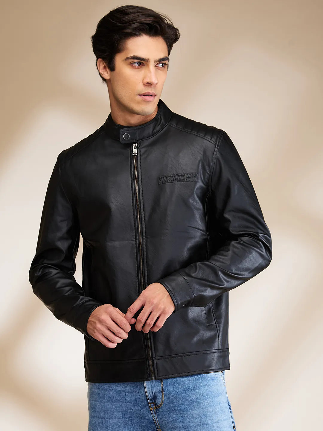 Buy Black Regular Fit Men's Jacket Online - Being Human Clothing