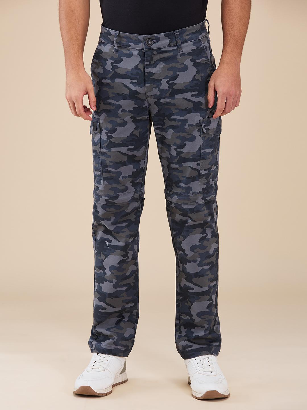 Grey Camo Easy Fit Cargo For Men By Being Human Clothing