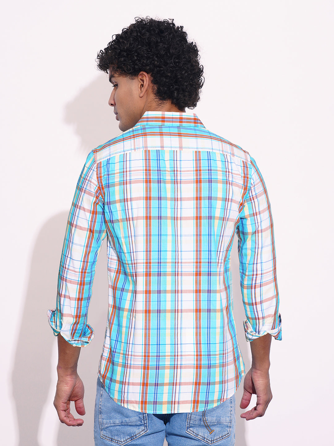 Mustard Regular Fit Regular Collar Men's Shirt by Being Human Clothing