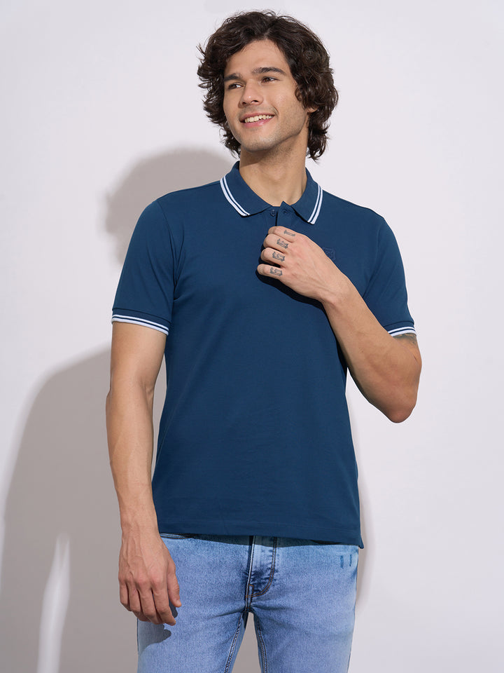 Navy Regular Fit Men's Polo T-Shirt
