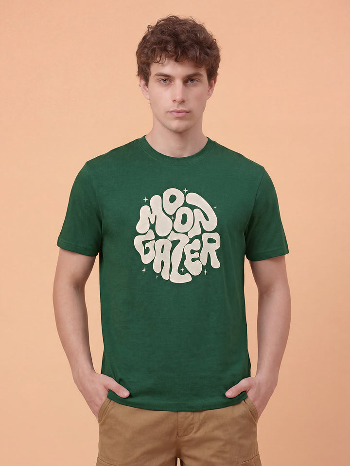 Primal Green Moderno Fit Men's Round Neck T-Shirt by Being Human ClothingÂ 