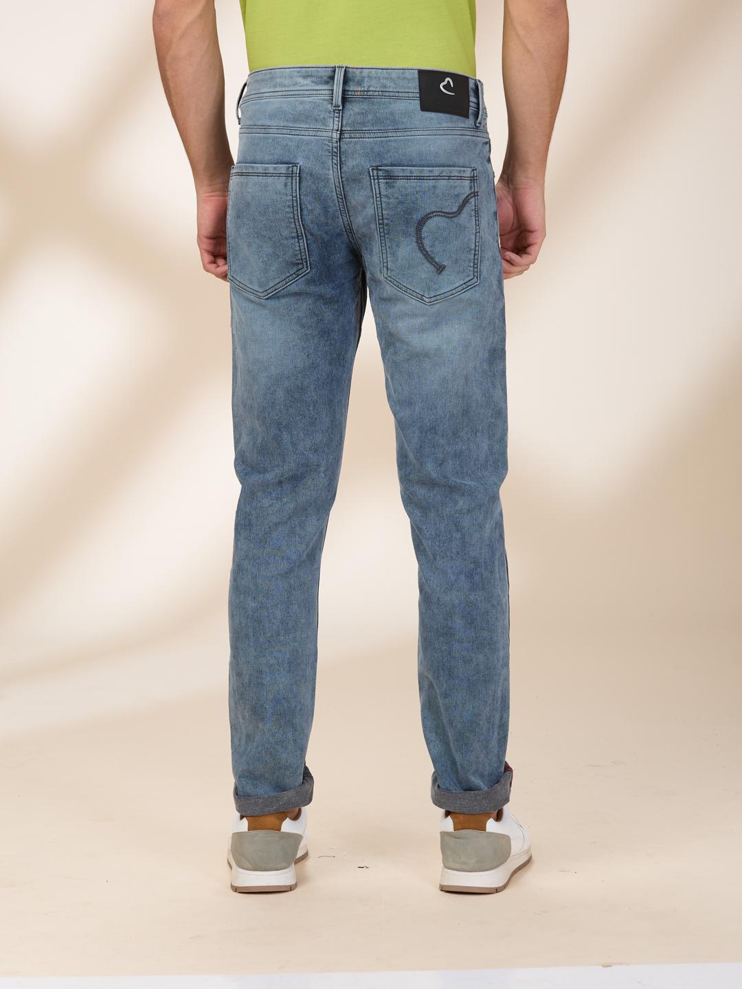 Grey Slim Fit Denims For Men By Being Human Clothing