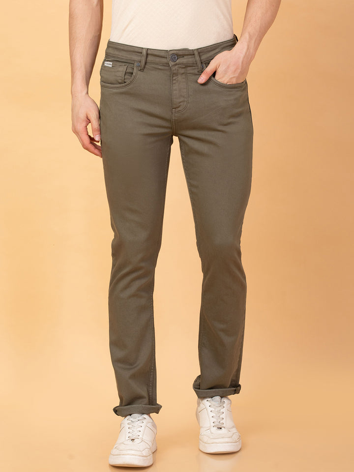 Green Krypton-Straight Fit Denims for Men by Being Human Clothing