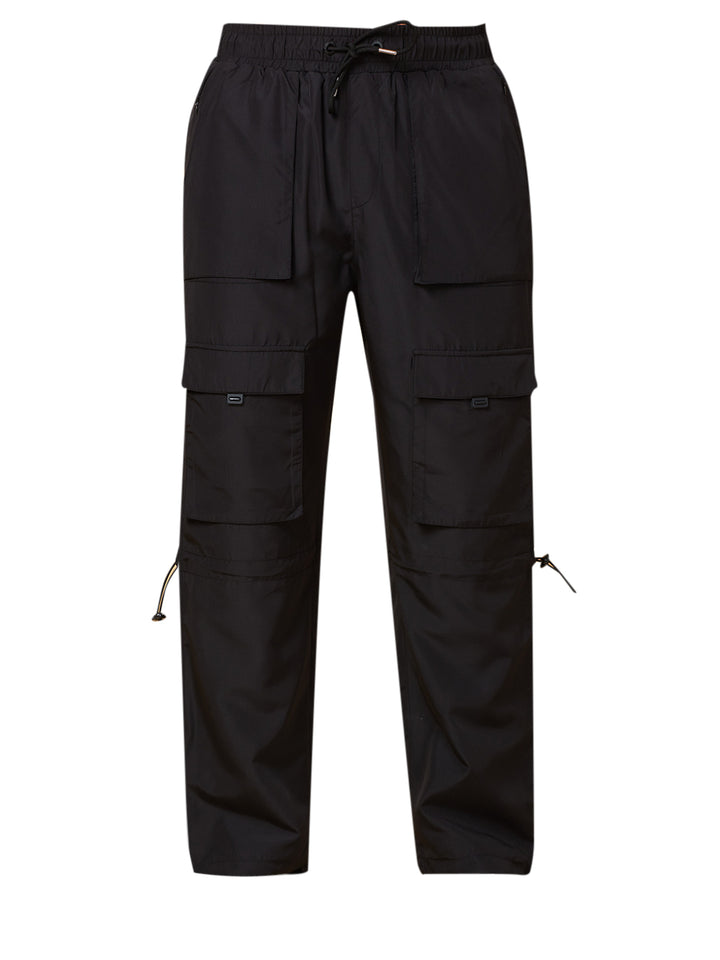 Black Easy Fit Cargos for Men by Being Human Clothing