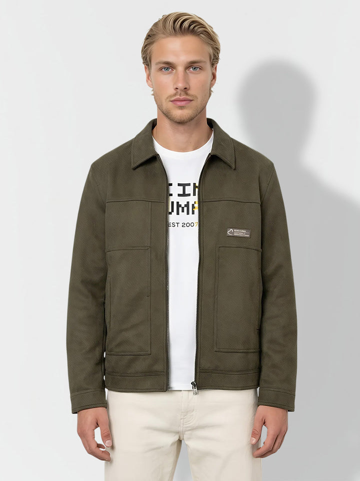 Olive Regular Fit Men's Jacket
