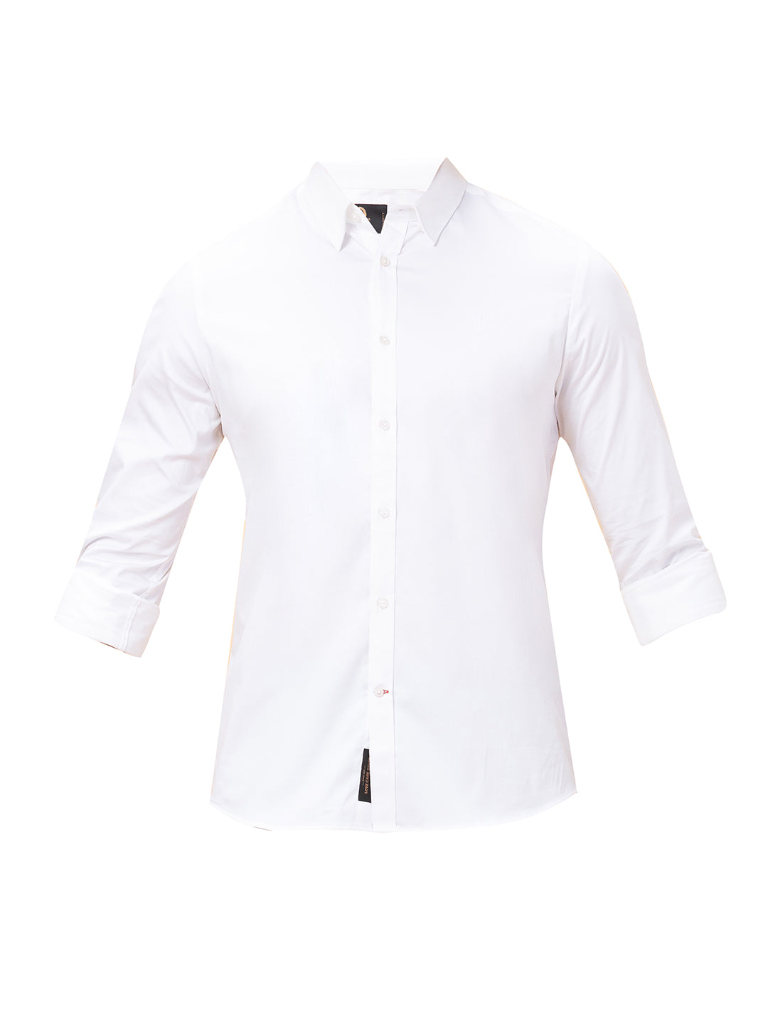 White Slim Fit Regular Collar Men's Shirt by Being Human Clothing
