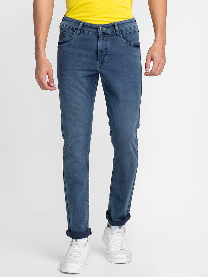 Blue Slim Fit Denim for Men by Being Human Clothing
