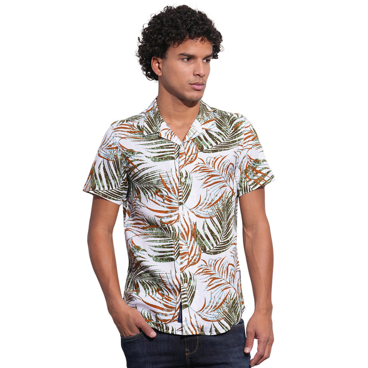 White Slim Fit Regular Collar Men's Shirt by Being Human Clothing