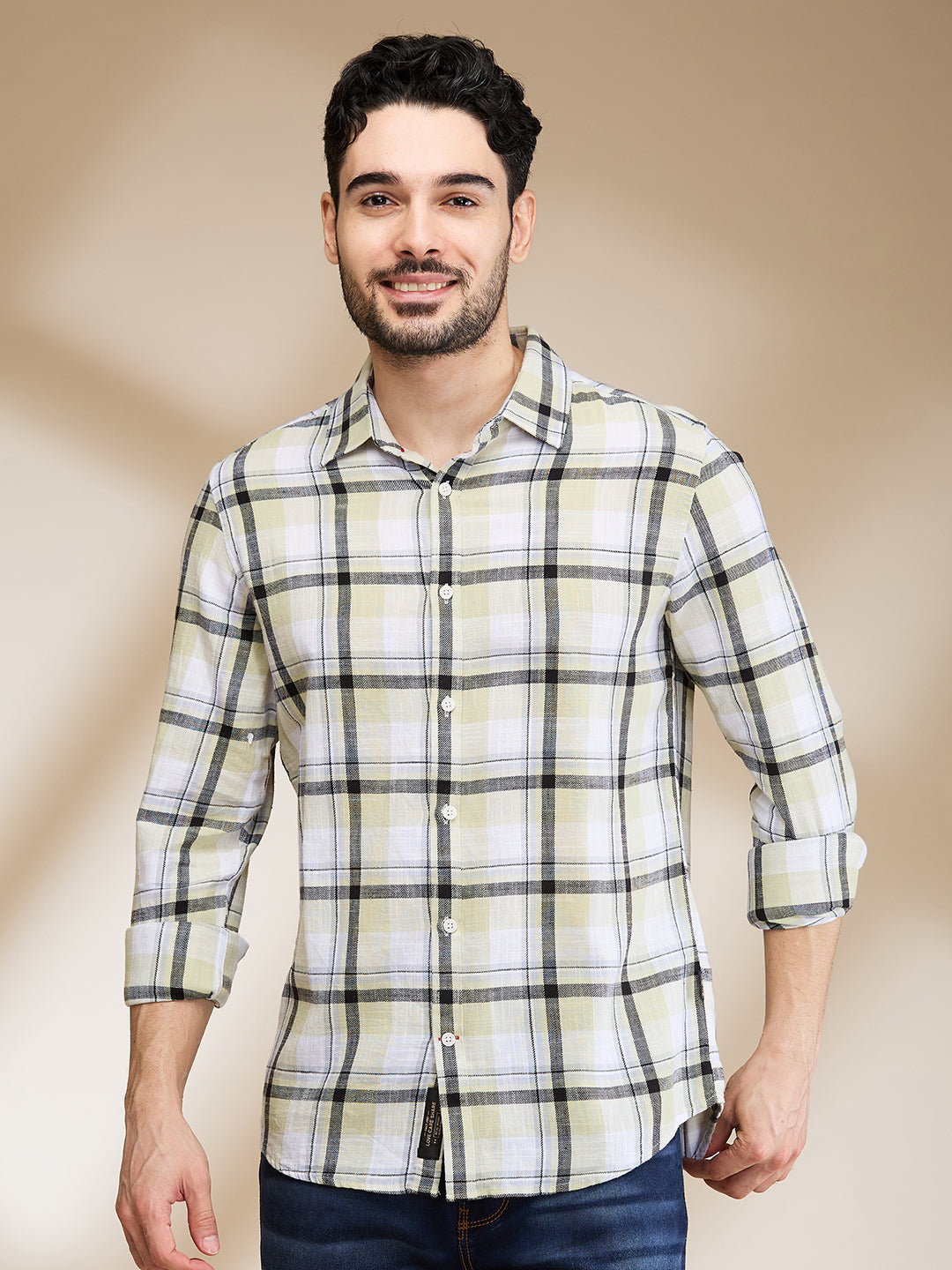 Pista Slim Fit Regular Collar Men's Shirt by Being Human Clothing