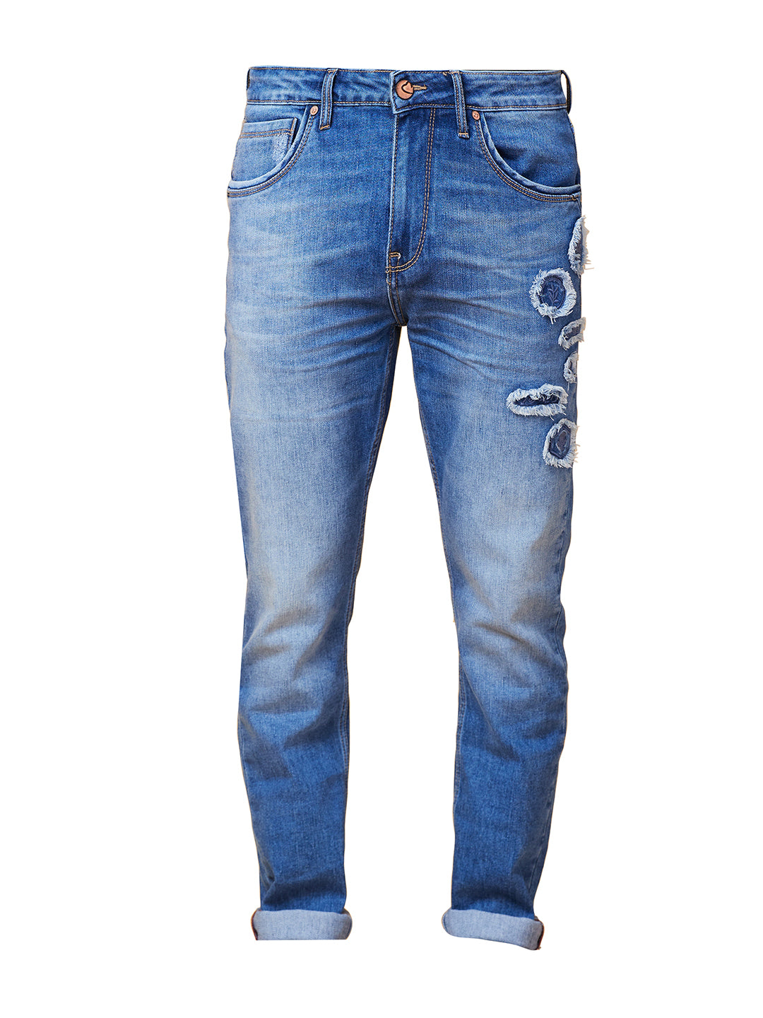 Mid Tone Slim Fit Denims For Men By Being Human Clothing