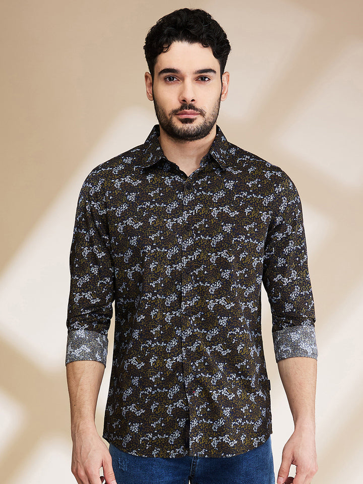 White Slim Fit Regular Collar Men's Shirt by Being Human Clothing