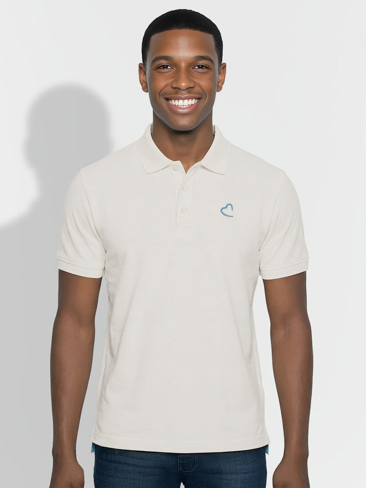 White Regular Fit Men's Polo T-Shirt