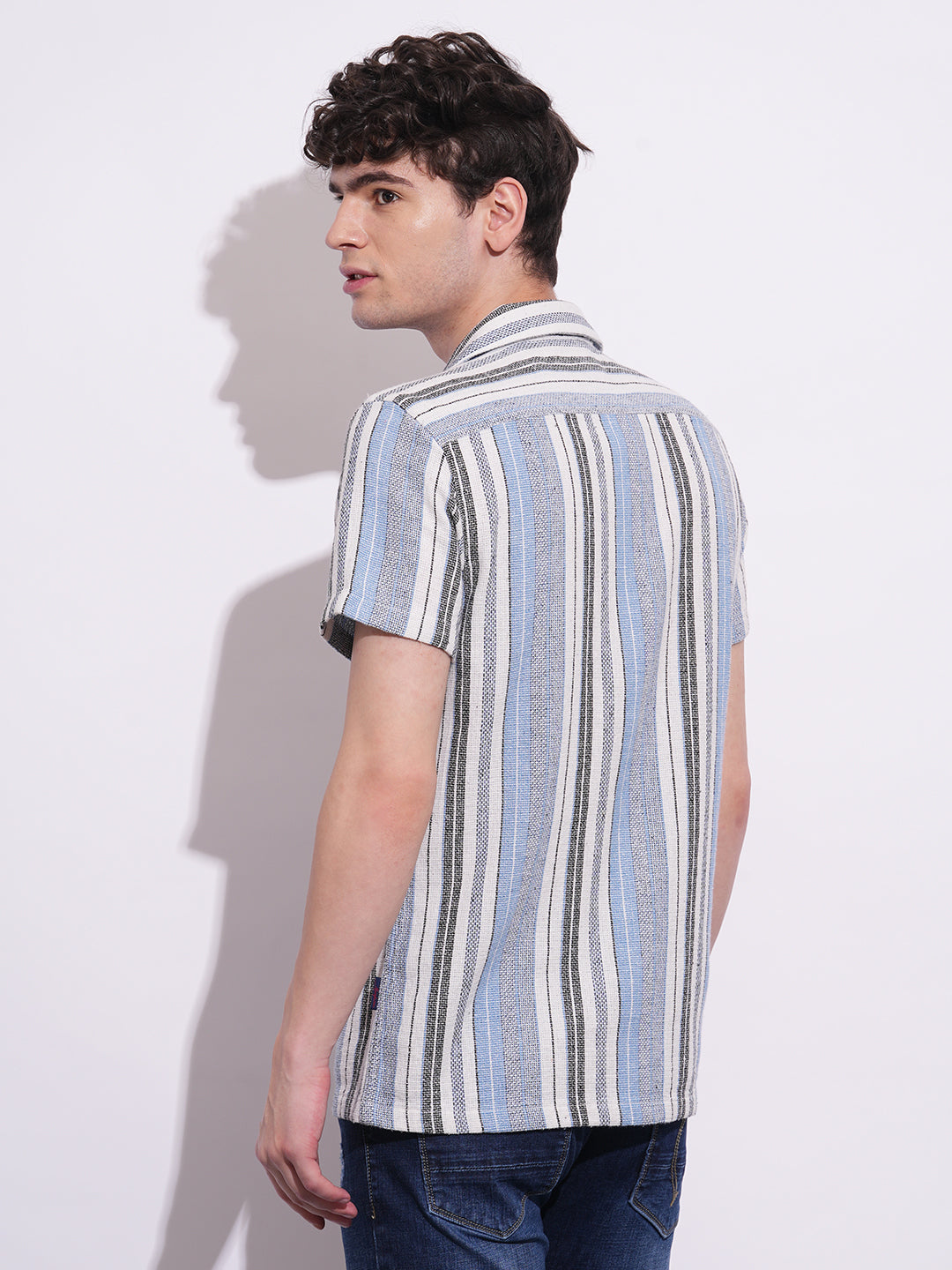 White Regular Fit Regular Collar Men's Shirt by Being Human Clothing