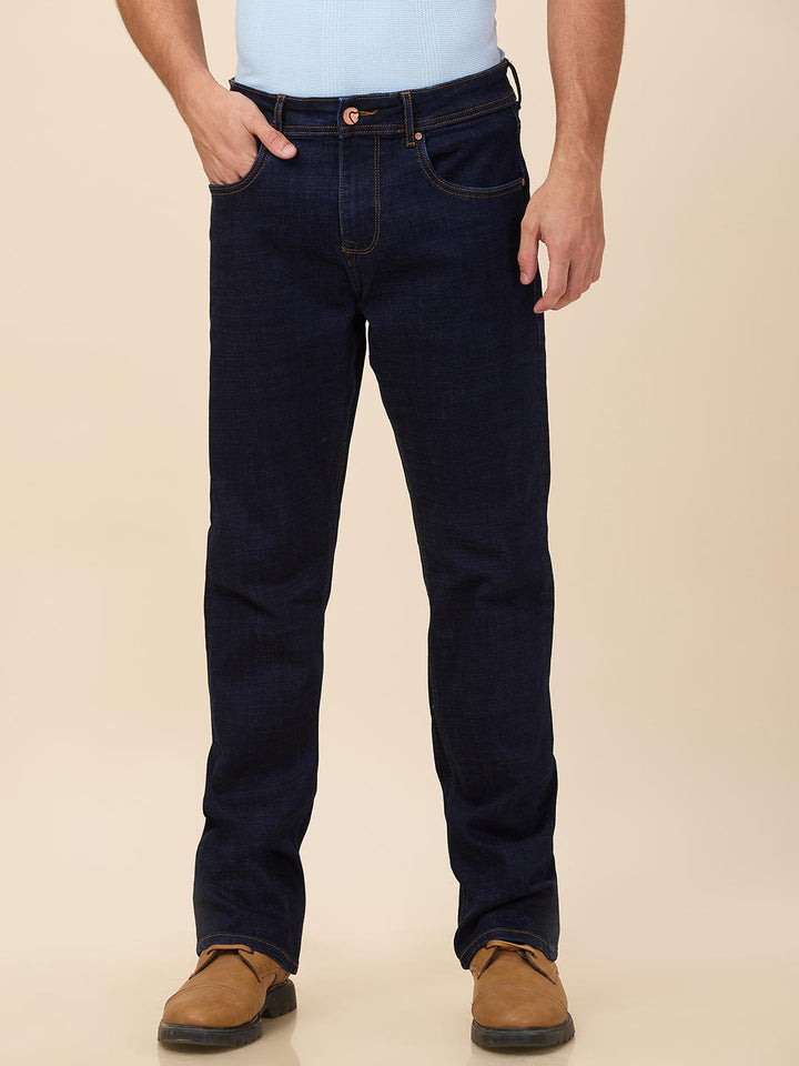 Blue Berylium-Boot Cut Fit Denims for Men by Being Human Clothing