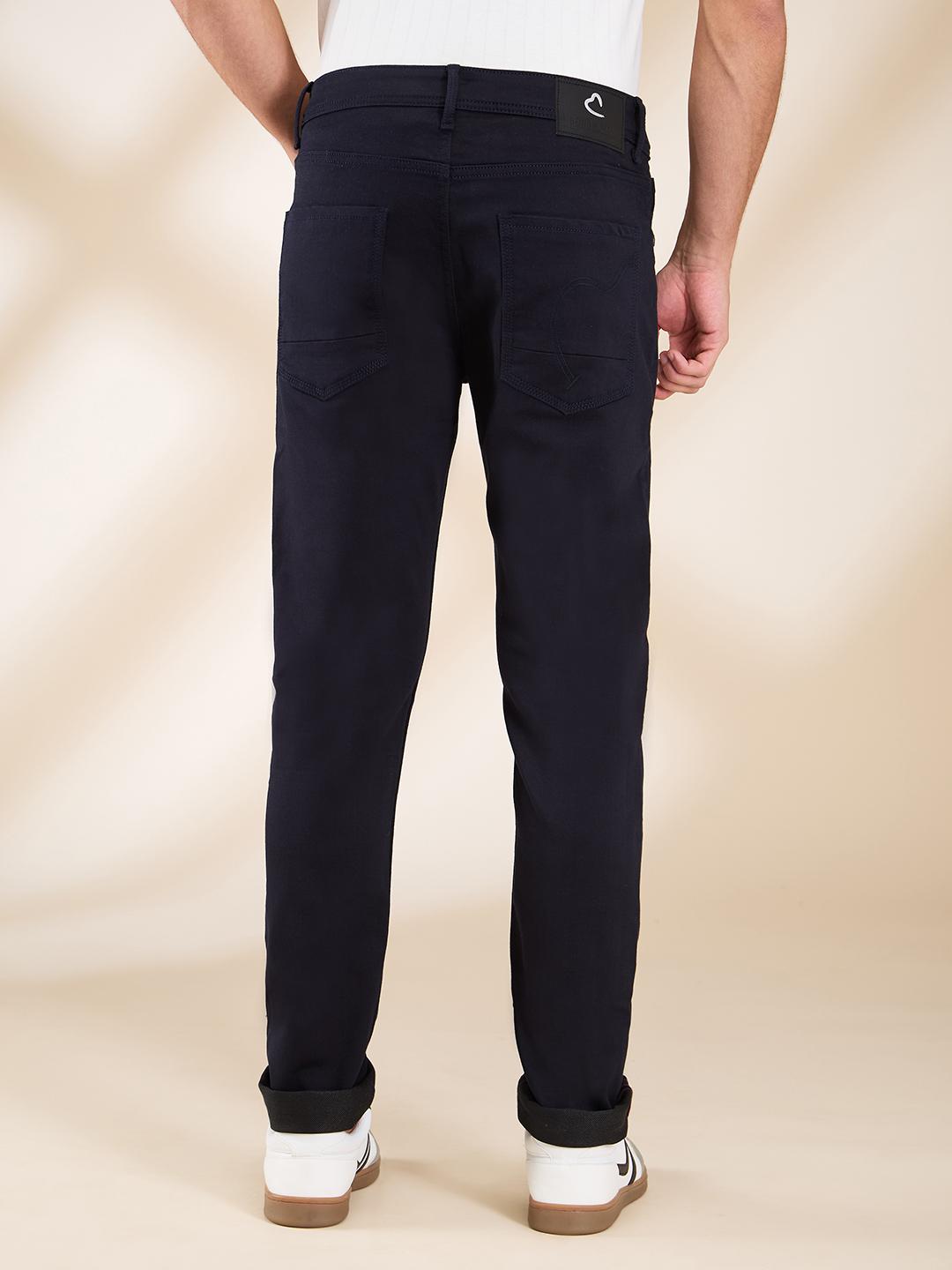 Navy Slim Fit Denims For Men By Being Human Clothing