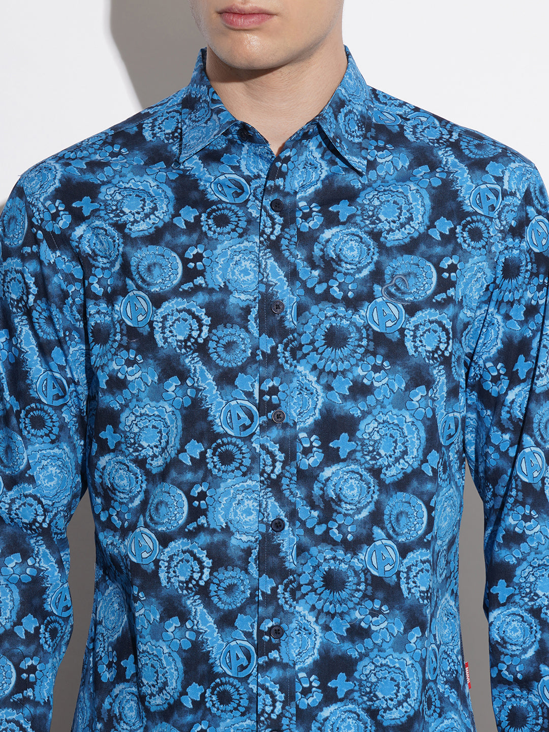 Navy Comfort Fit Regular Collar Men's Shirt by Being Human Clothing