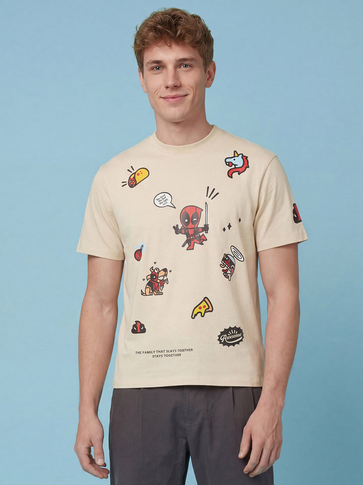 Marvel Comics Stone Easy Fit Men's Short Sleeves Crew Neck T-Shirt by Being Human Clothing 