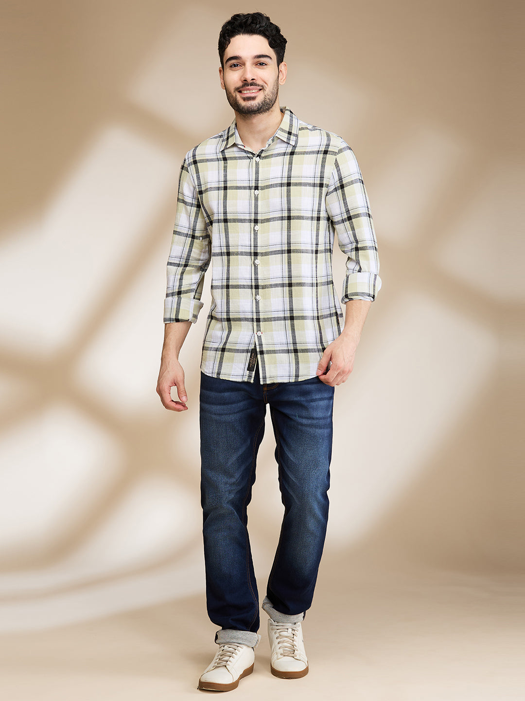 Pista Slim Fit Regular Collar Men's Shirt by Being Human Clothing