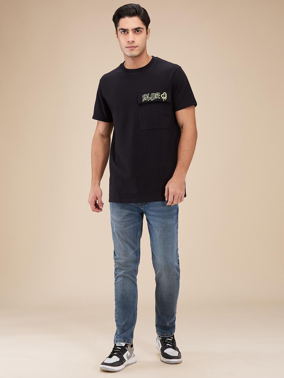 Blue Straight Fit Denims For Men By Being Human Clothing