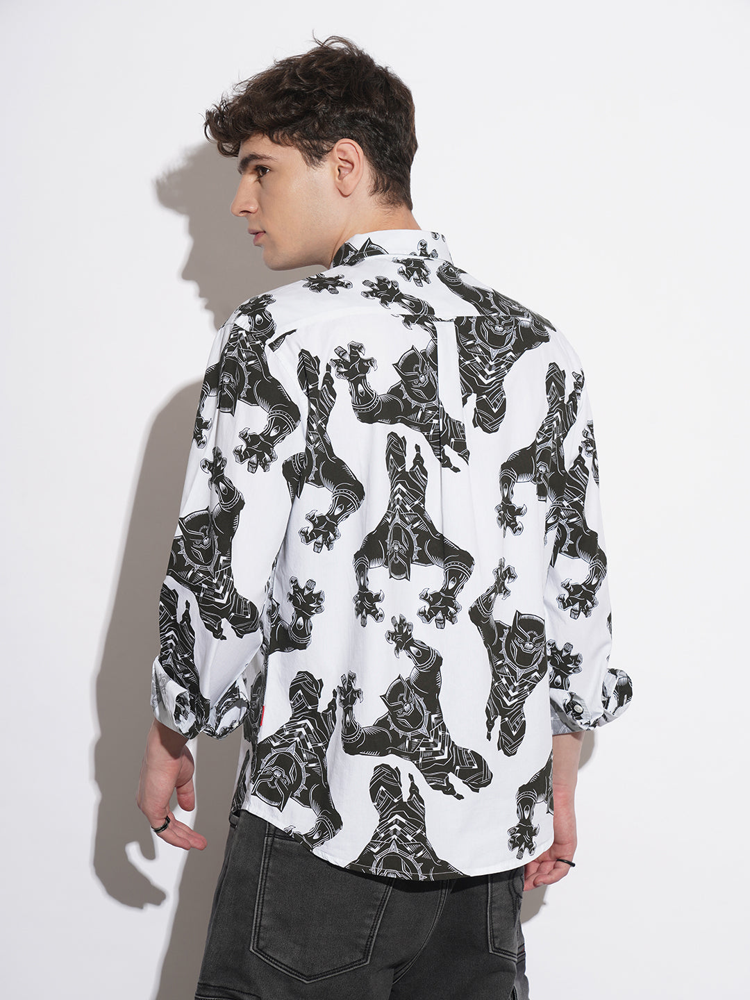 White Comfort Fit Regular Collar Men's Shirt by Being Human Clothing