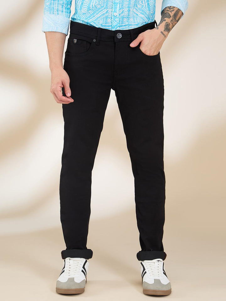 Black Helium-Skinny Fit Denims for Men by Being Human Clothing