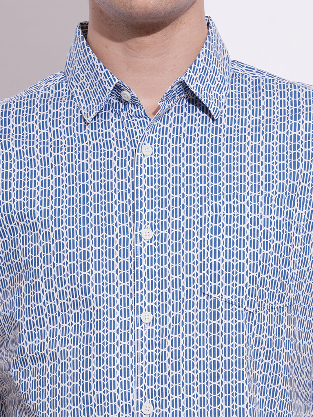 Navy Regular Fit Regular Collar Men's Shirt by Being Human Clothing