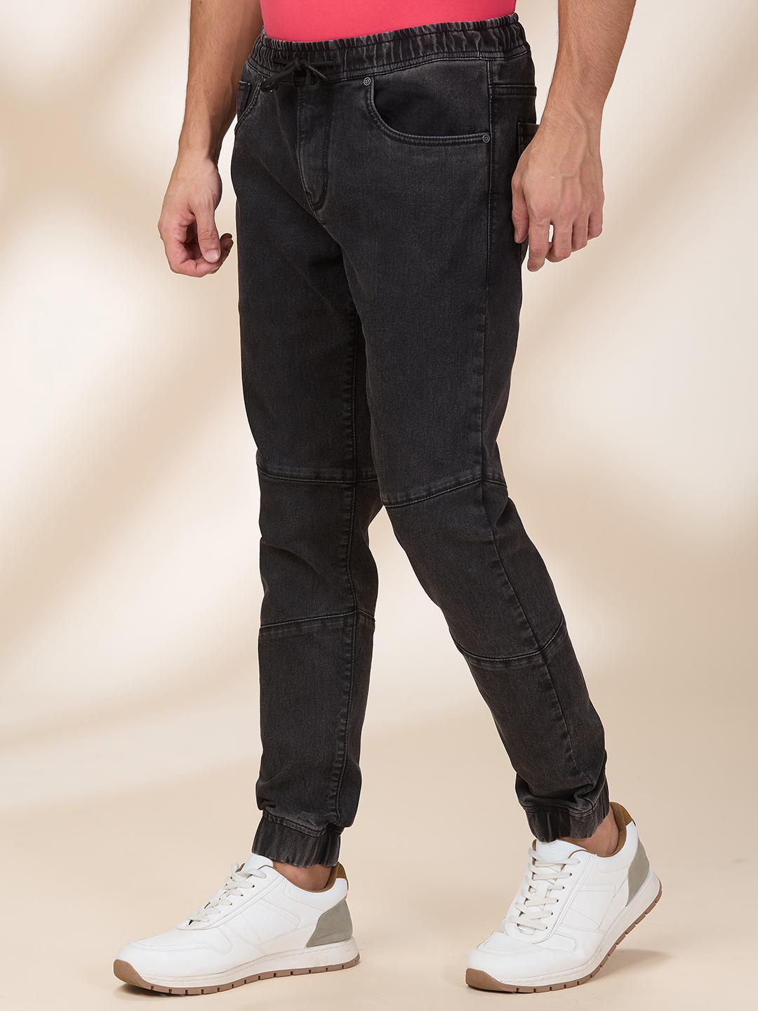 Grey Slim Fit Joggers For Men By Being Human Clothing