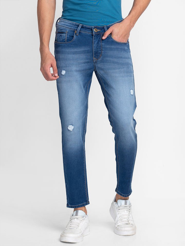Blue Skinny Fit Denim for Men