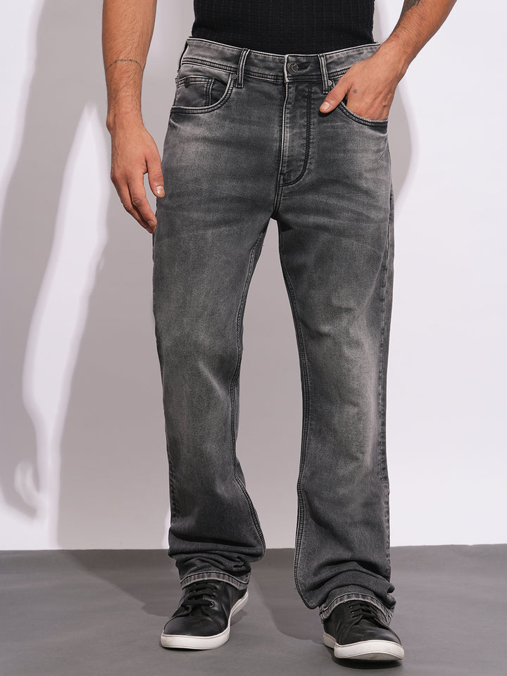 Grey Berylium-Boot Cut Fit Denims for Men by Being Human Clothing
