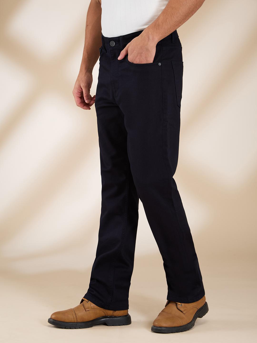Navy Boot Cut Fit Denims For Men By Being Human Clothing