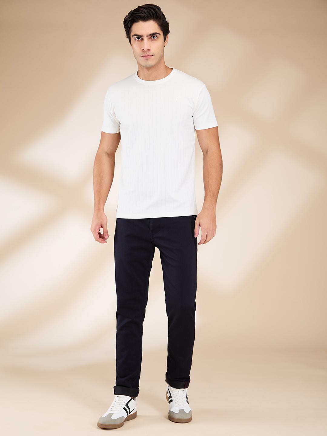 Navy Slim Fit Denims For Men By Being Human Clothing