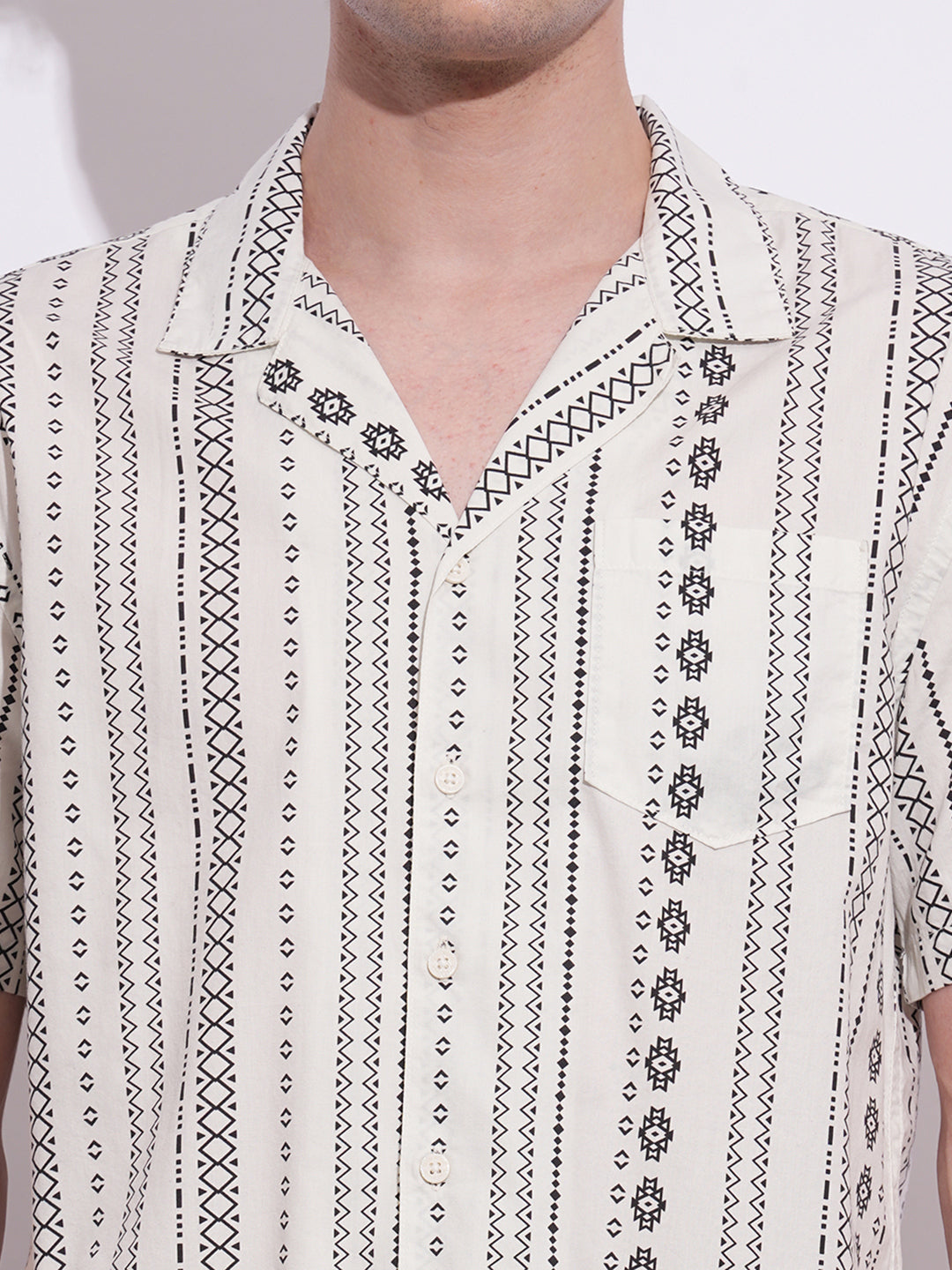 White Easy Fit Regular Collar Men's Shirt by Being Human Clothing