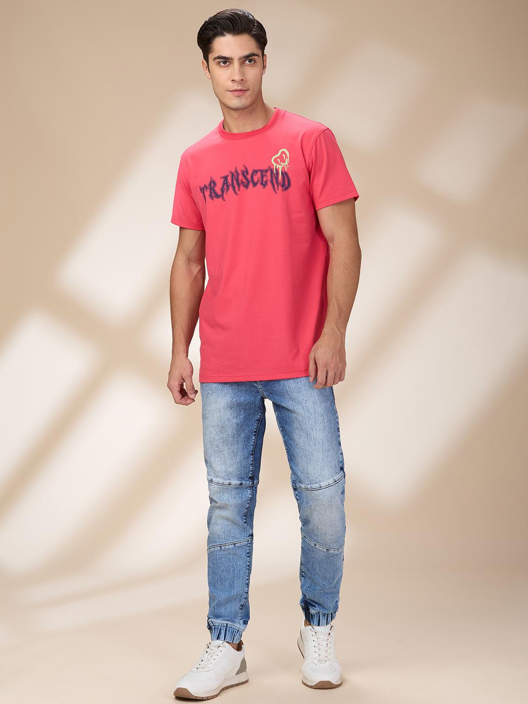 Light Blue Slim Fit Joggers For Men By Being Human Clothing