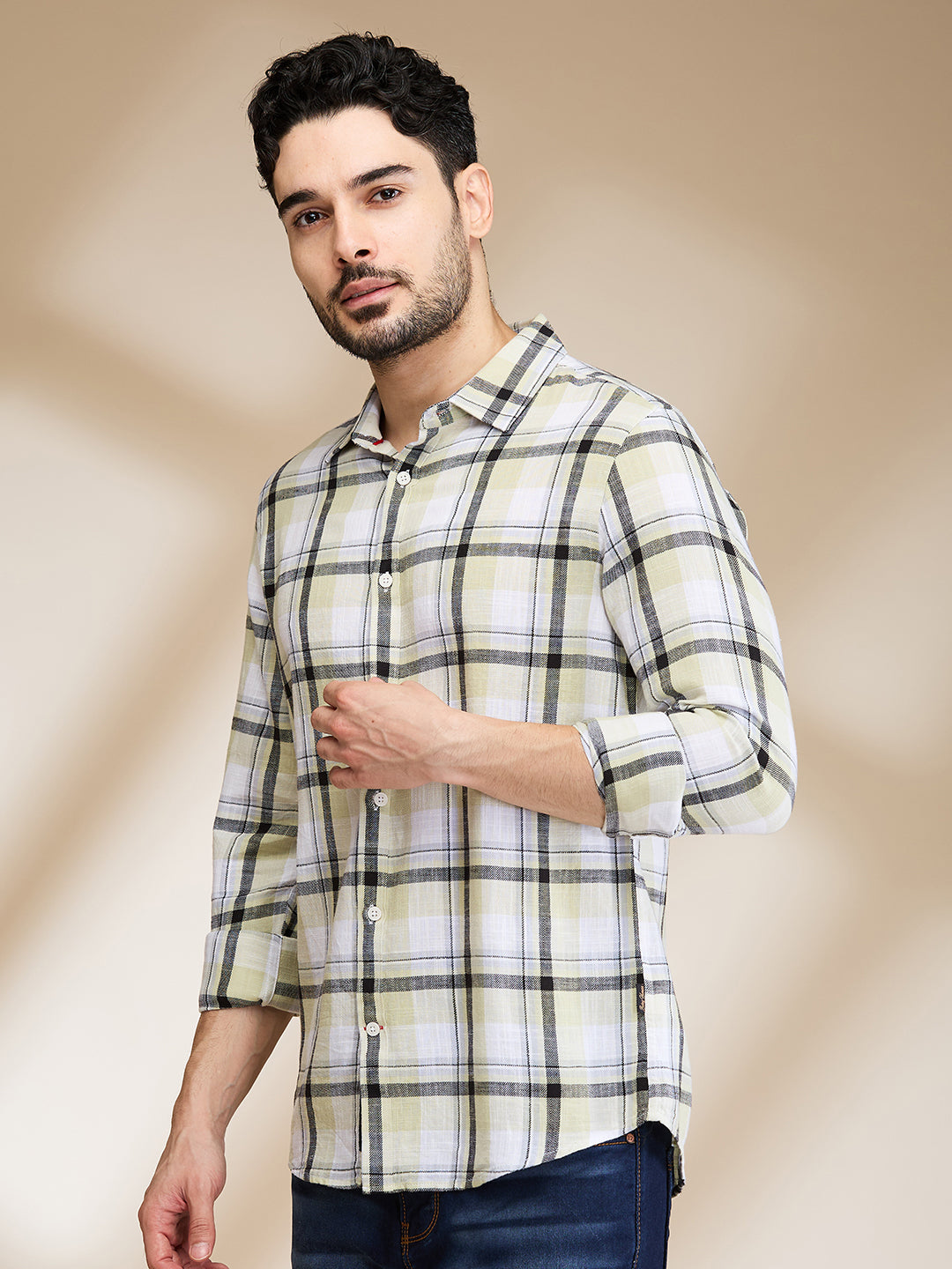 Pista Slim Fit Regular Collar Men's Shirt by Being Human Clothing