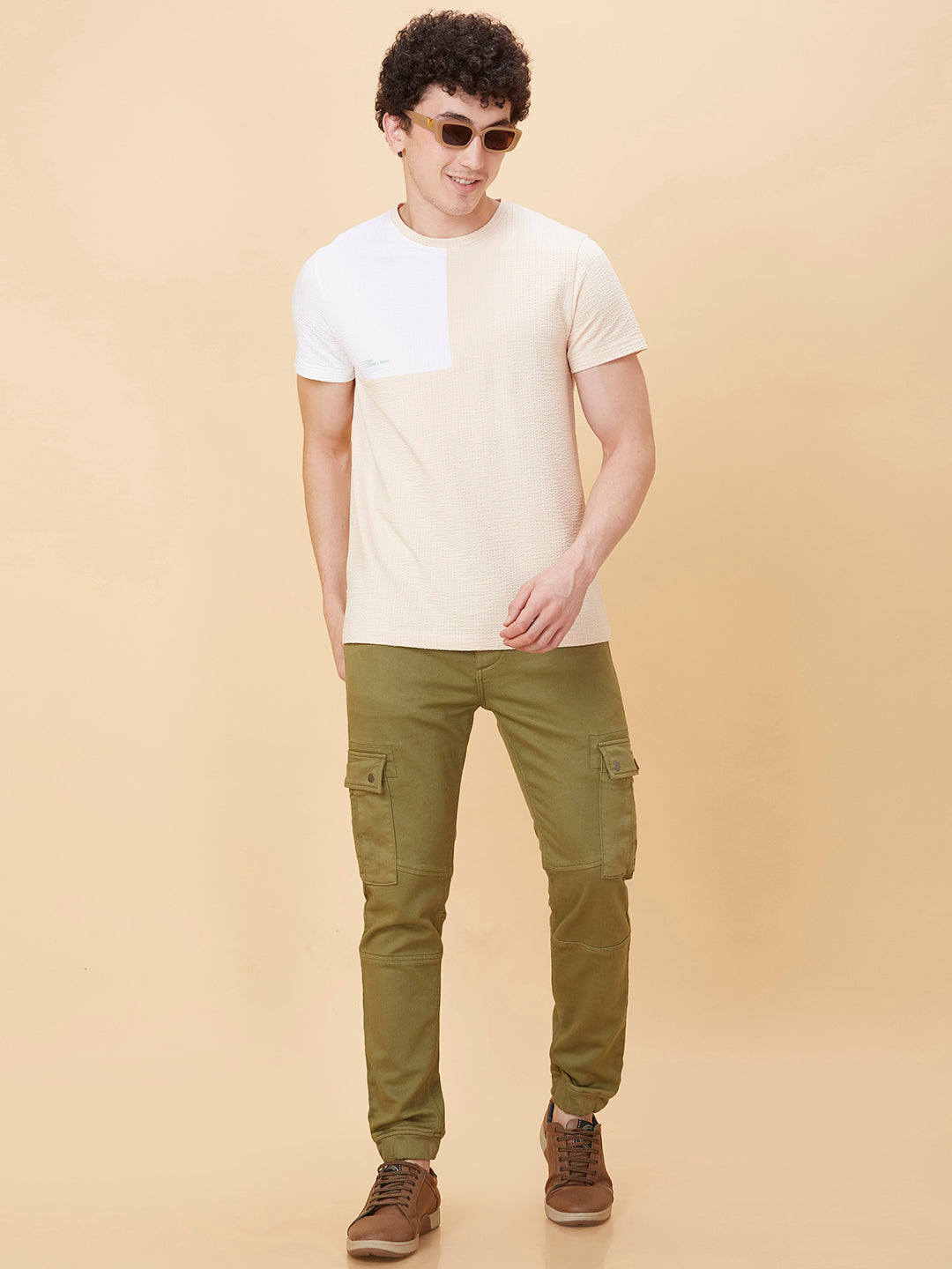 Olive Slim Fit Joggers For Men By Being Human Clothing