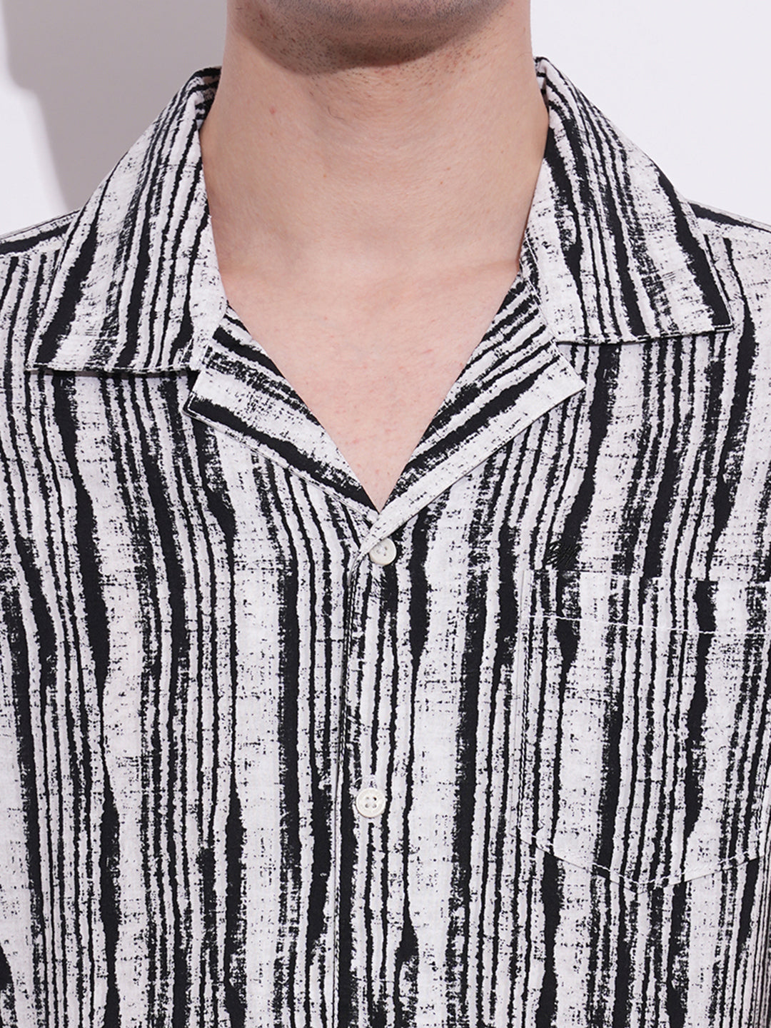 Black Slim Fit Regular Collar Men's Shirt by Being Human Clothing