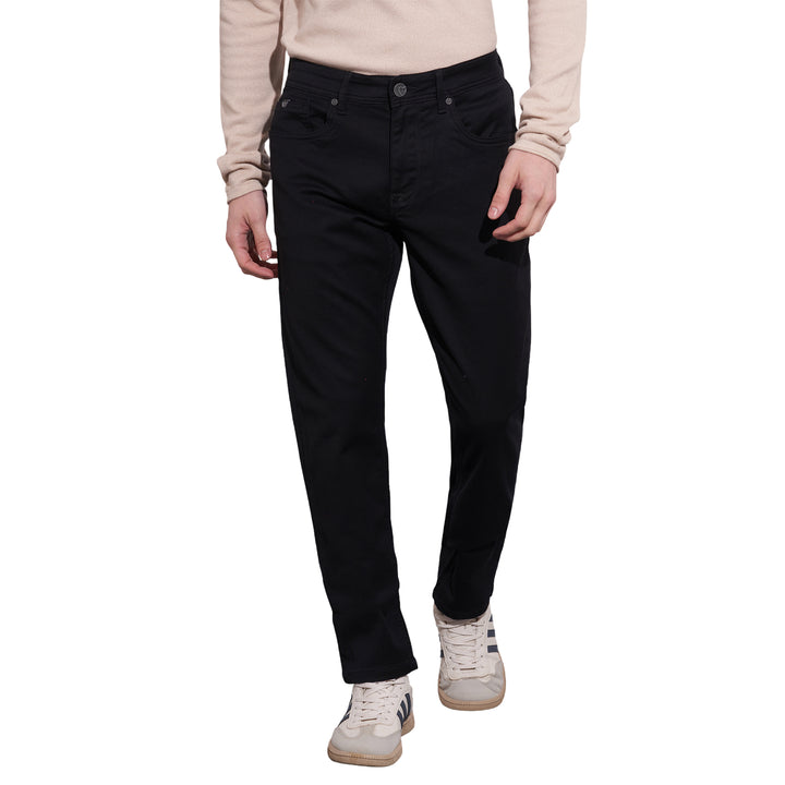 Black Neon-Slim Fit Denims for Men