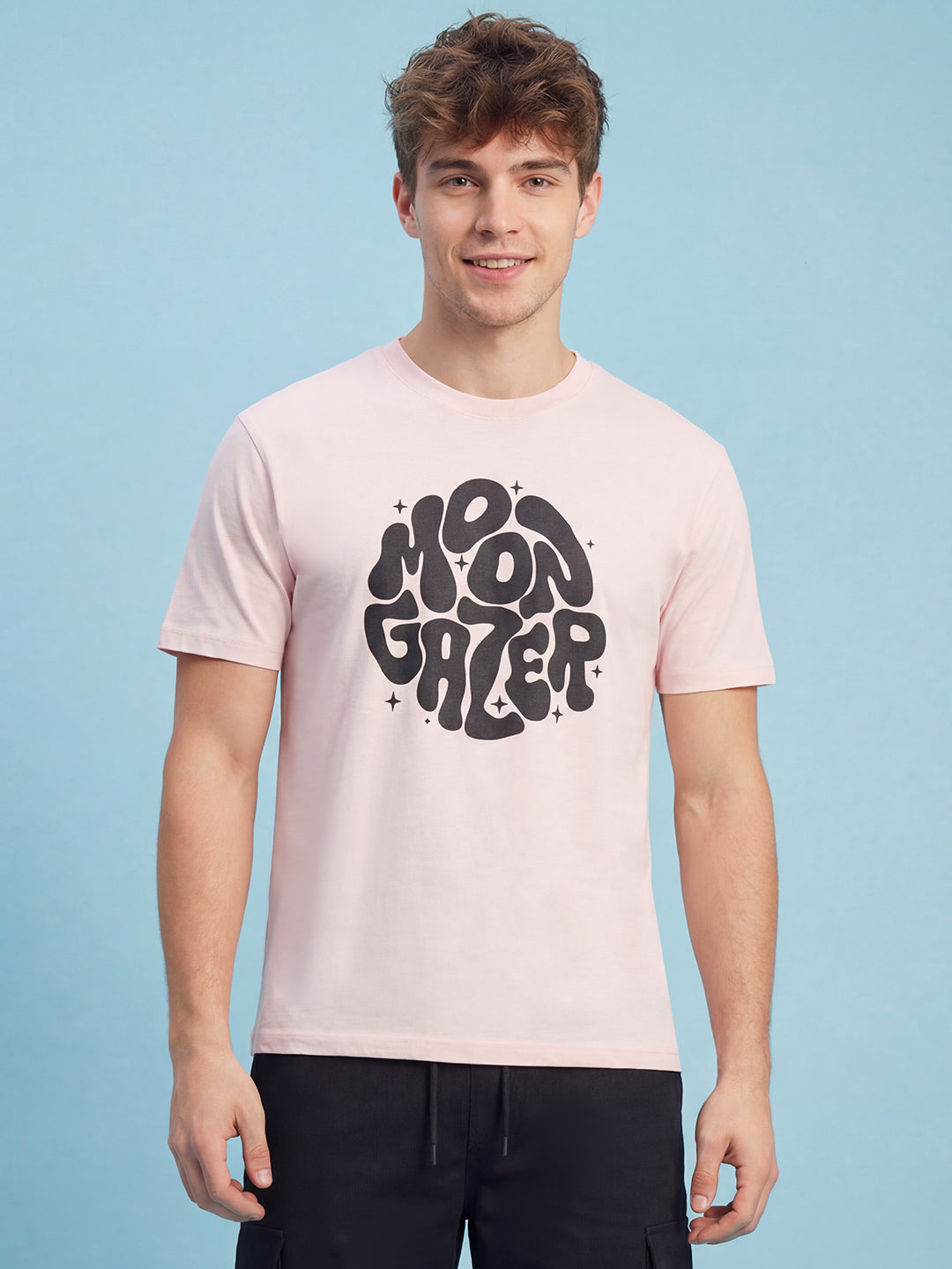 Pink Variant Pink Moderno Fit Men's Short Sleeves Crew Neck T-Shirt by Being Human ...