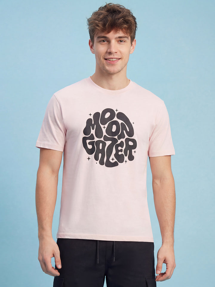 Pink Moderno Fit Men's Short Sleeves Crew Neck T-Shirt by Being Human ClothingÂ 