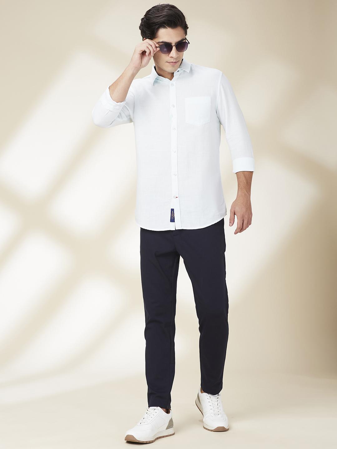 Navy Cropped Fit Chino For Men By Being Human Clothing