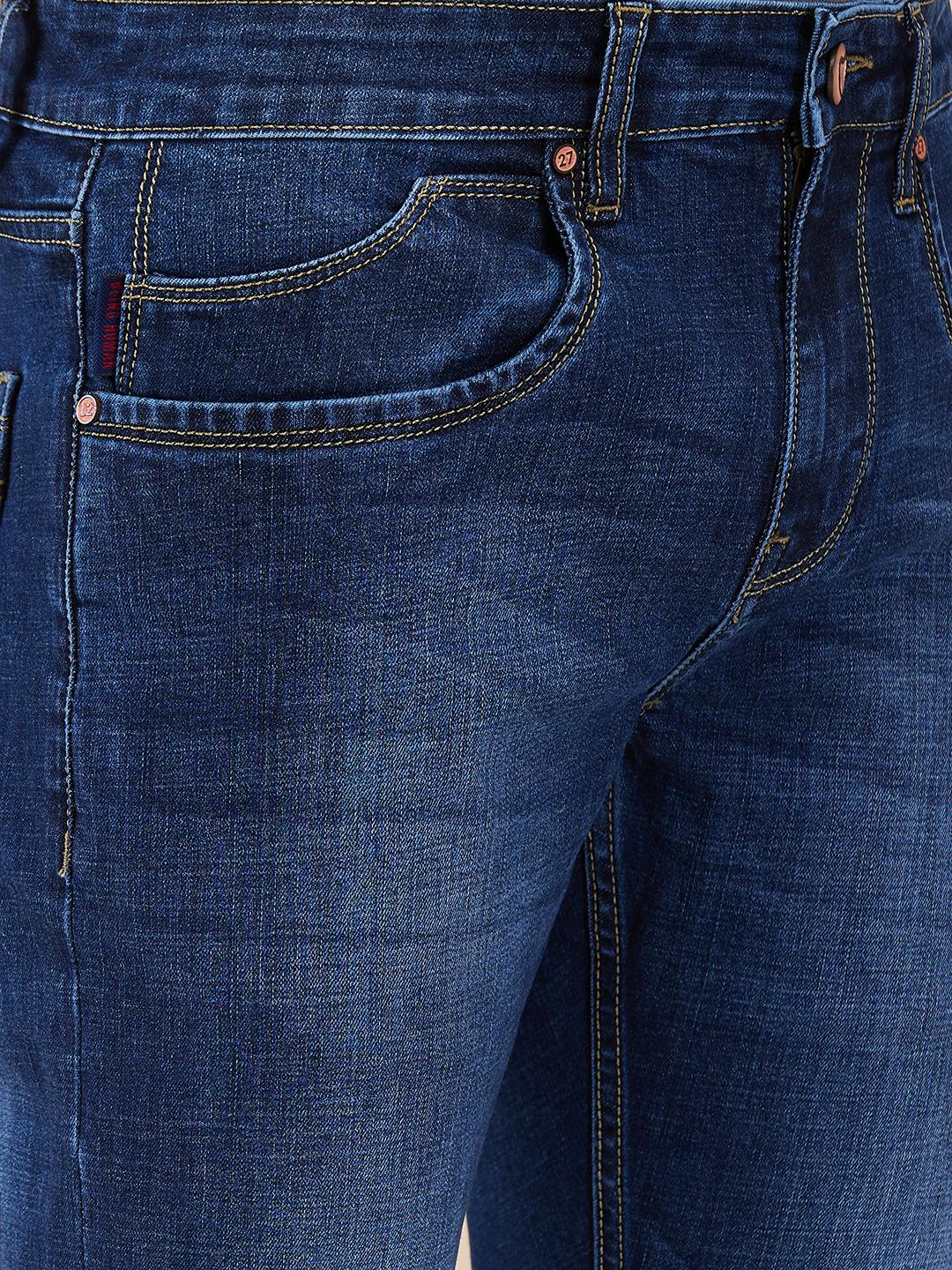 Blue Slim Fit Denims For Men By Being Human Clothing