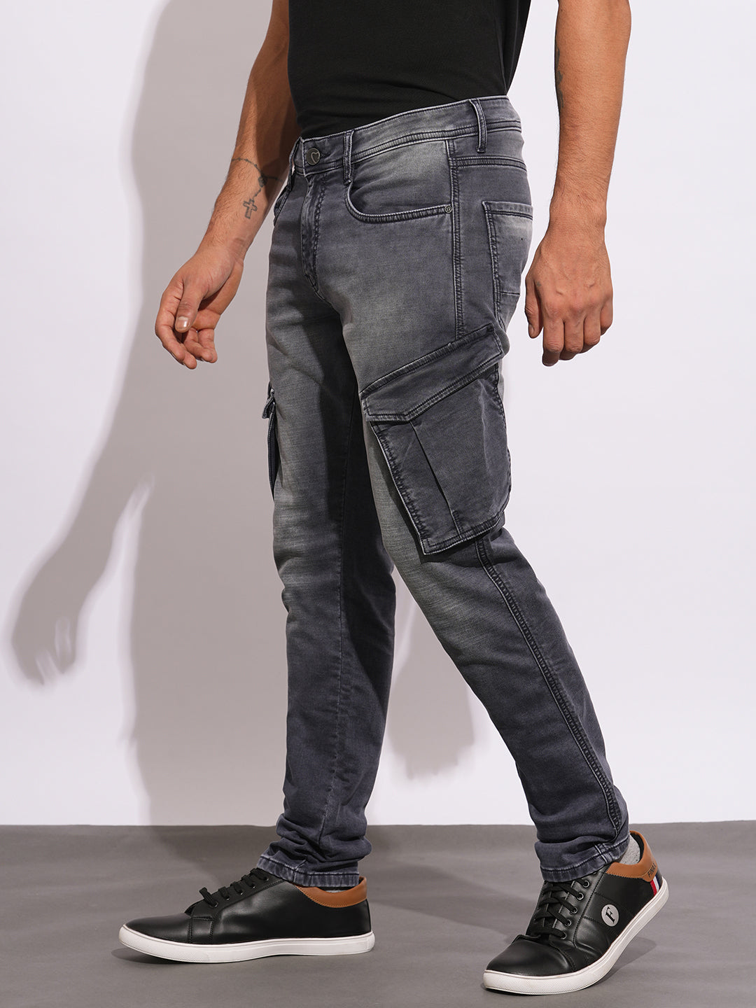 Navy Anti Fit Denims For Men By Being Human Clothing