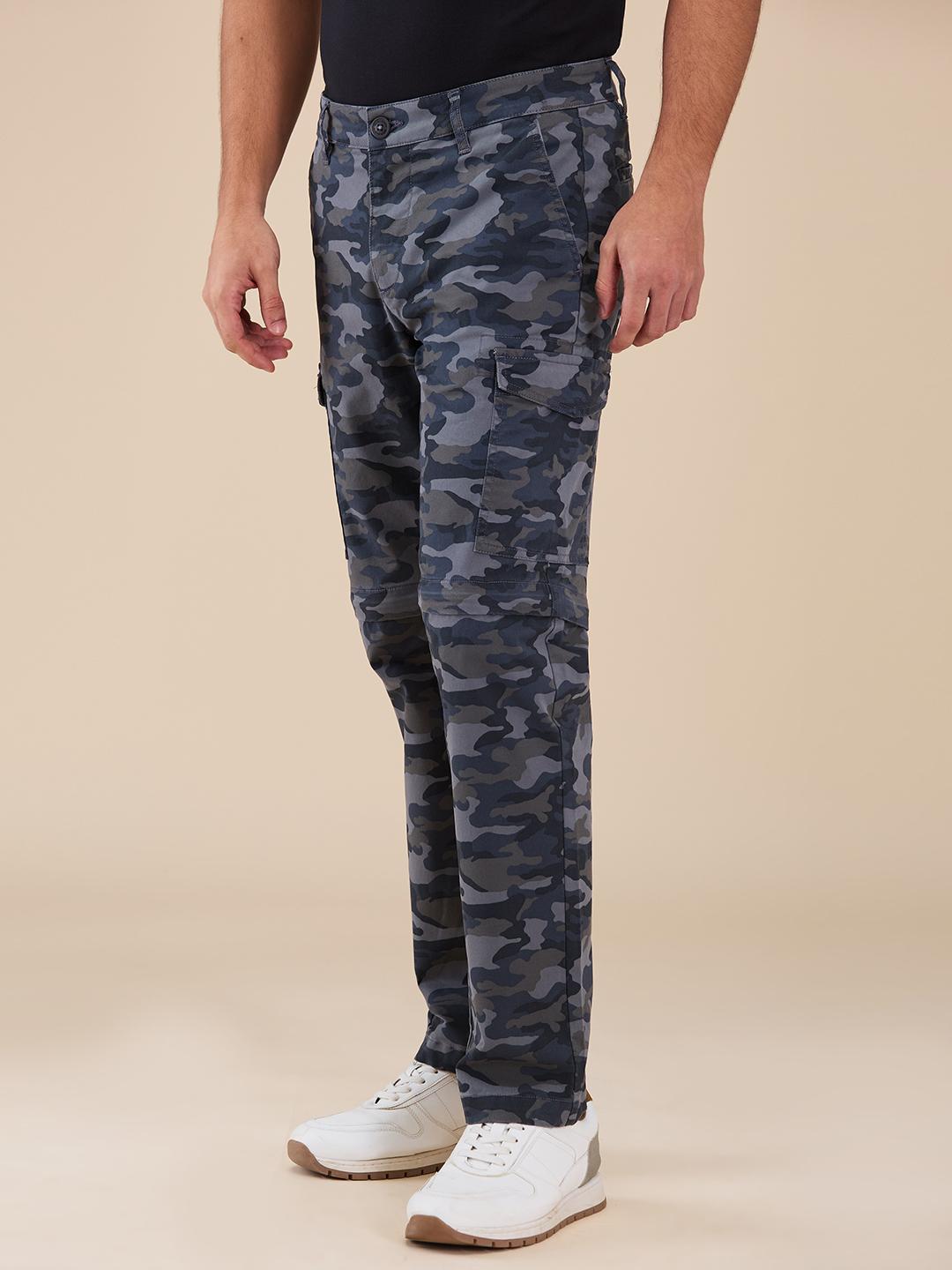 Grey Camo Easy Fit Cargo For Men By Being Human Clothing