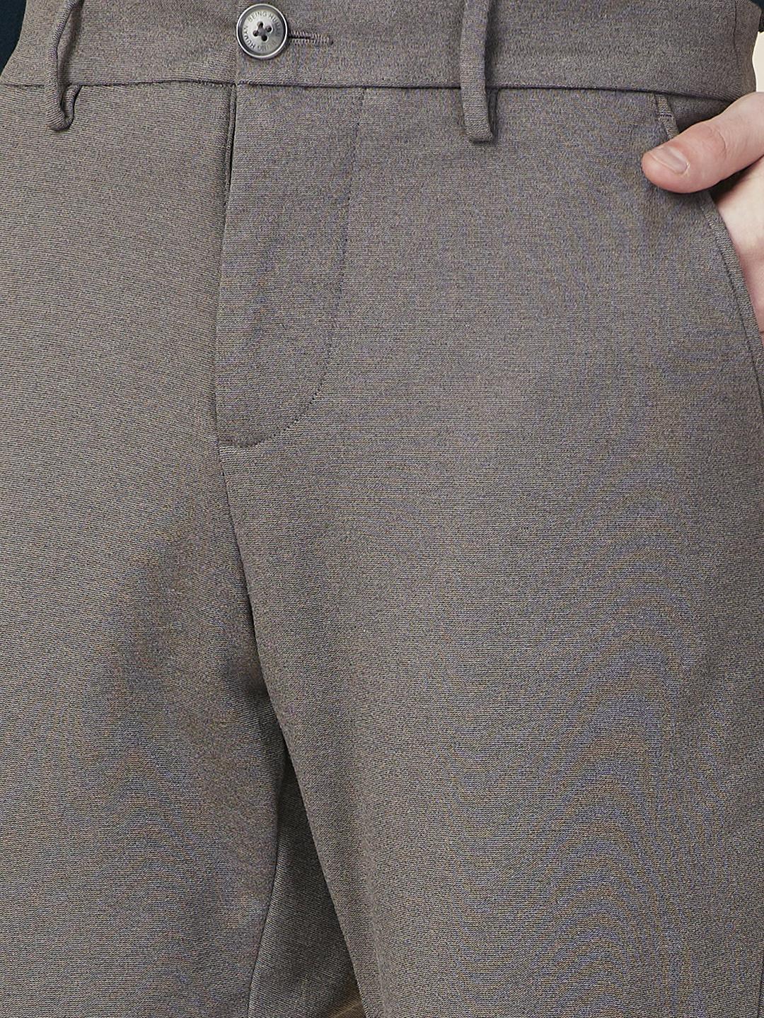Grey Cropped Fit Chino For Men By Being Human Clothing