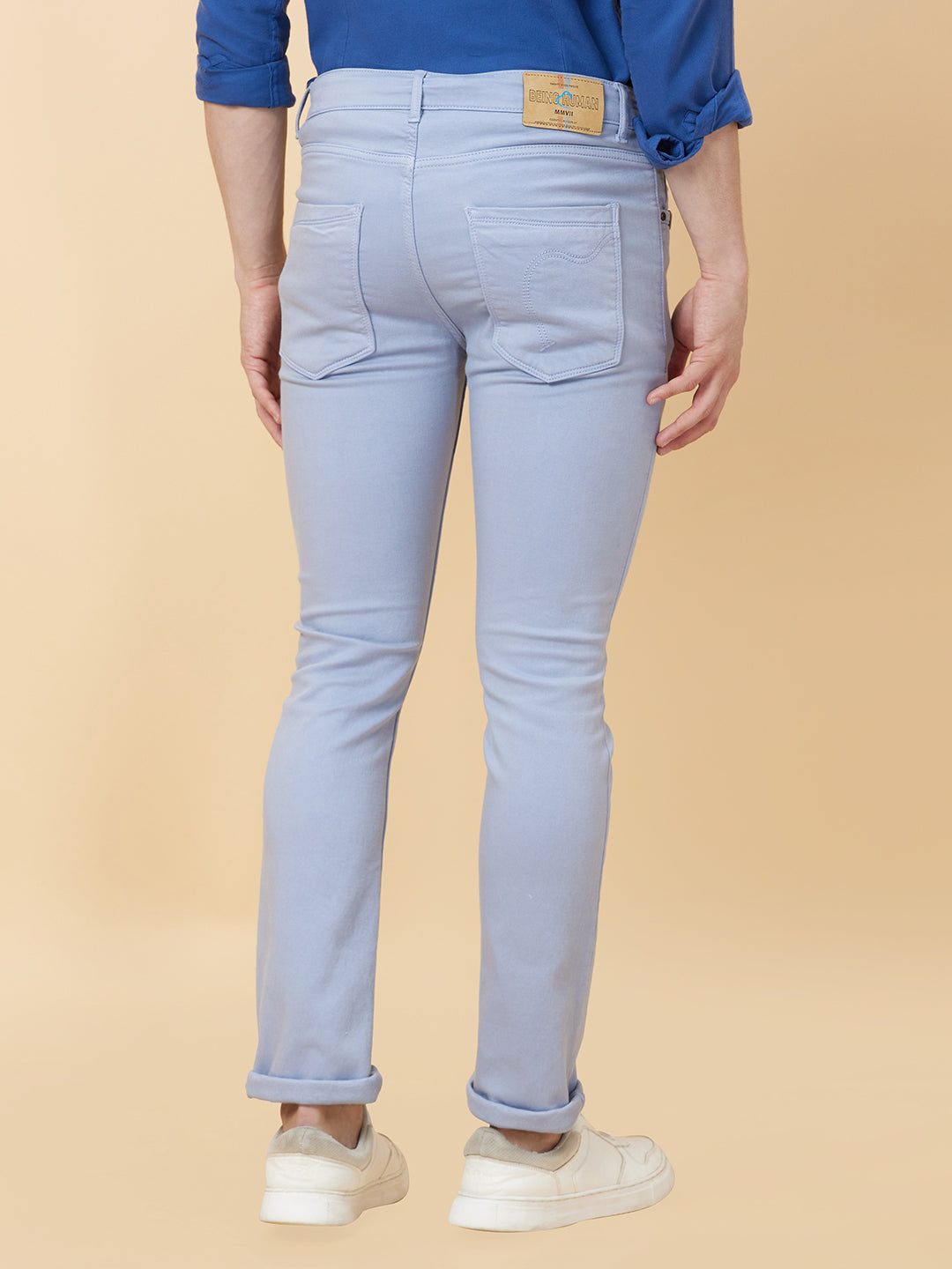 Grey Slim Fit Men's Denims by Being Human Clothing