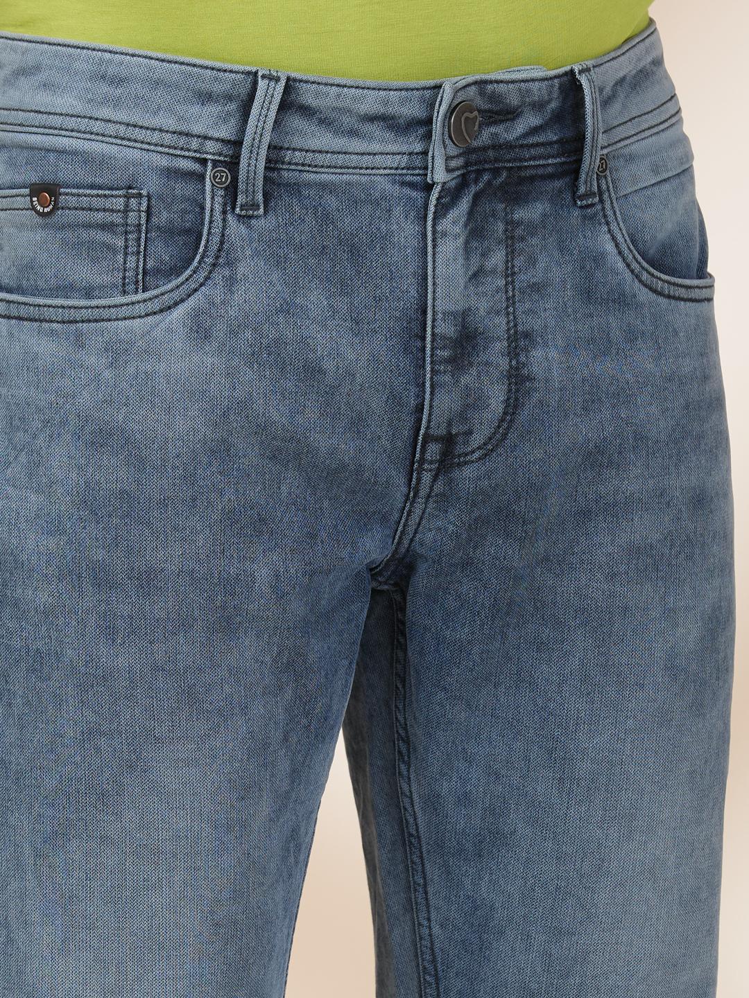 Grey Slim Fit Denims For Men By Being Human Clothing