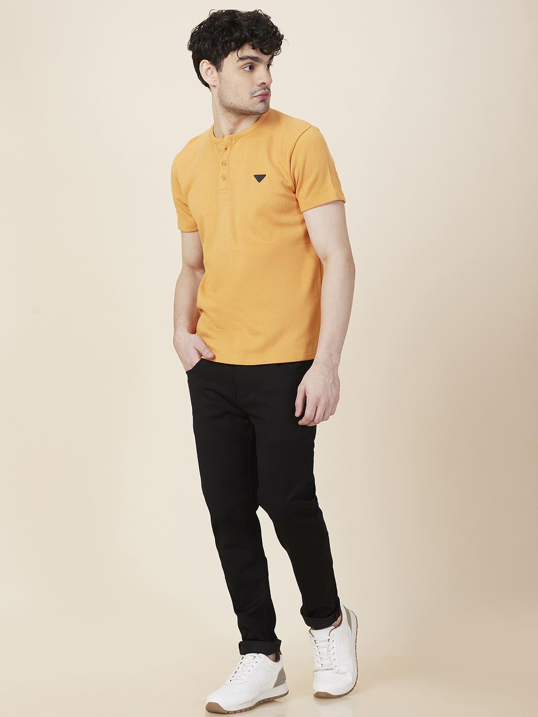 Black Cropped Fit Denims For Men By Being Human Clothing