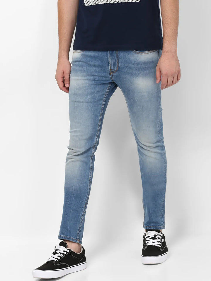 Blue Skinny Fit Denim for Men