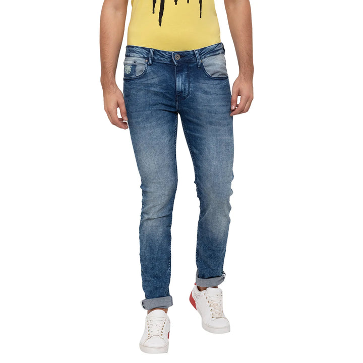 Blue Skinny Fit Denim for Men
